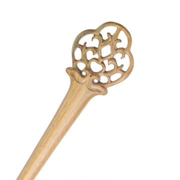 CrystalMood Handmade Carved Wood Vintage Style Hair Stick Lignum-vitae